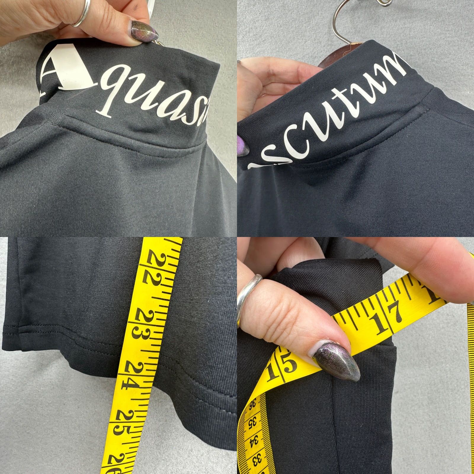 Aquascutum Aquascutum London Shirt Womens Small Athetic Black Logo High Neck Zip Front READ Size S / US 4 / IT 40 - 8 Thumbnail