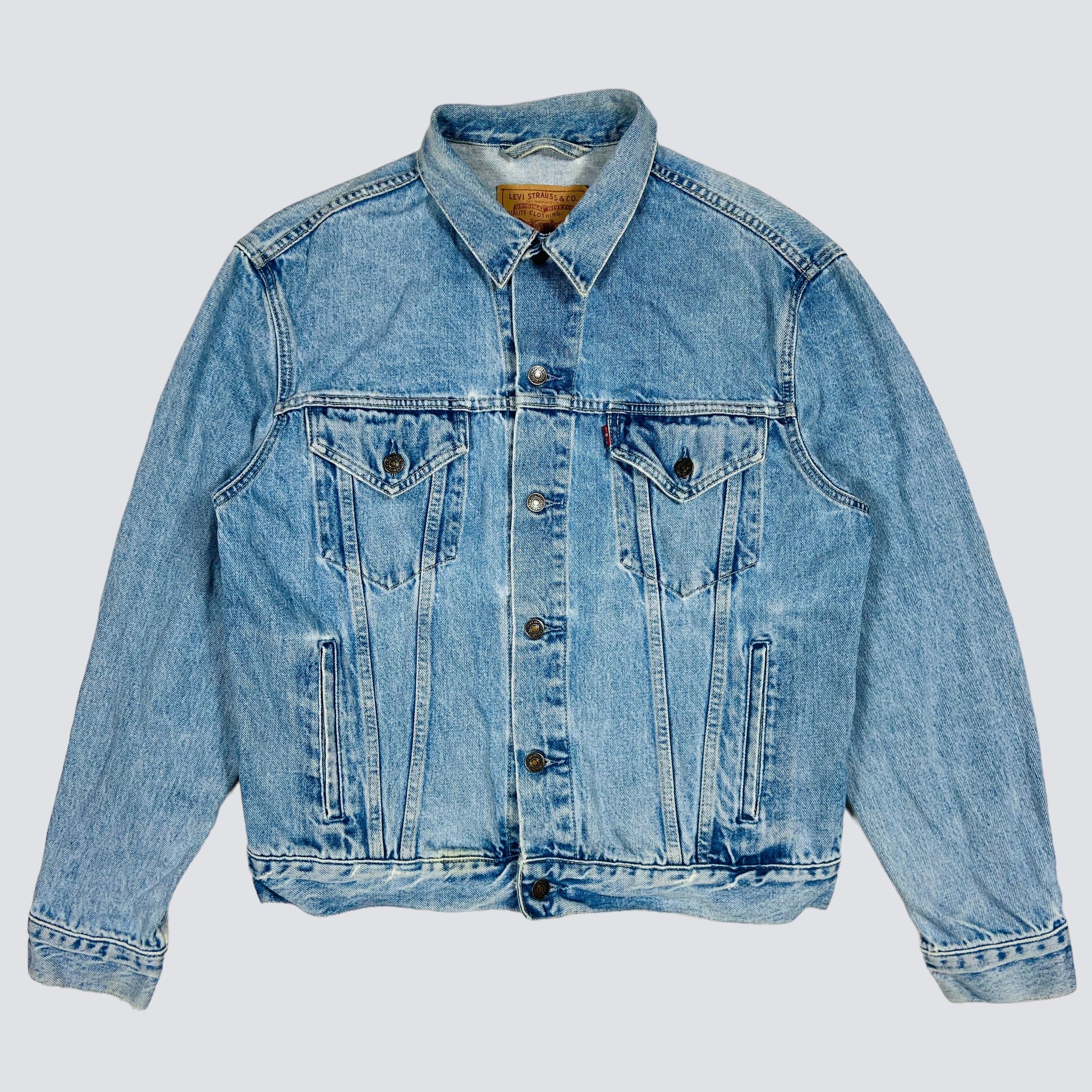 Levi's 1990s BABY BLUE AMAZING LEVIS BOXY FIT JEANS JACKET - № 2127 Size US L / EU 52-54 / 3 - 9 Thumbnail