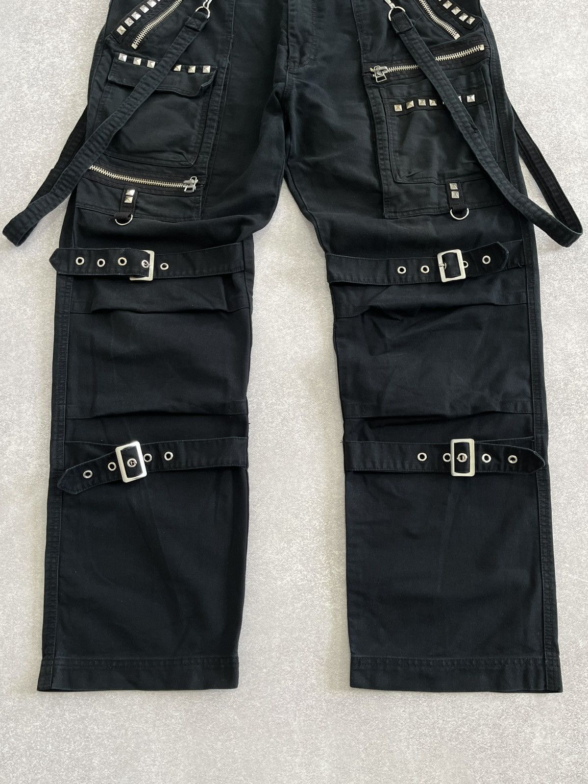 Japanese Brand 90's Gothicana by EMP Studded Punk Y2k Baggy Bondage Pants Size US 36 / EU 52 - 3 Thumbnail
