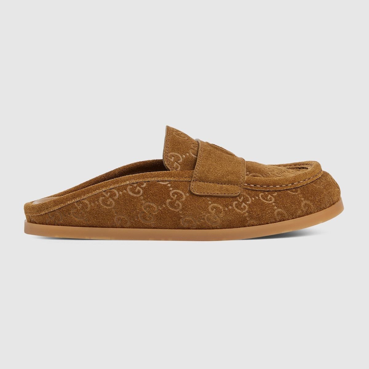 Gucci Gucci Double G Suede Mules SIZE 40 Size ONE SIZE - 1 Thumbnail