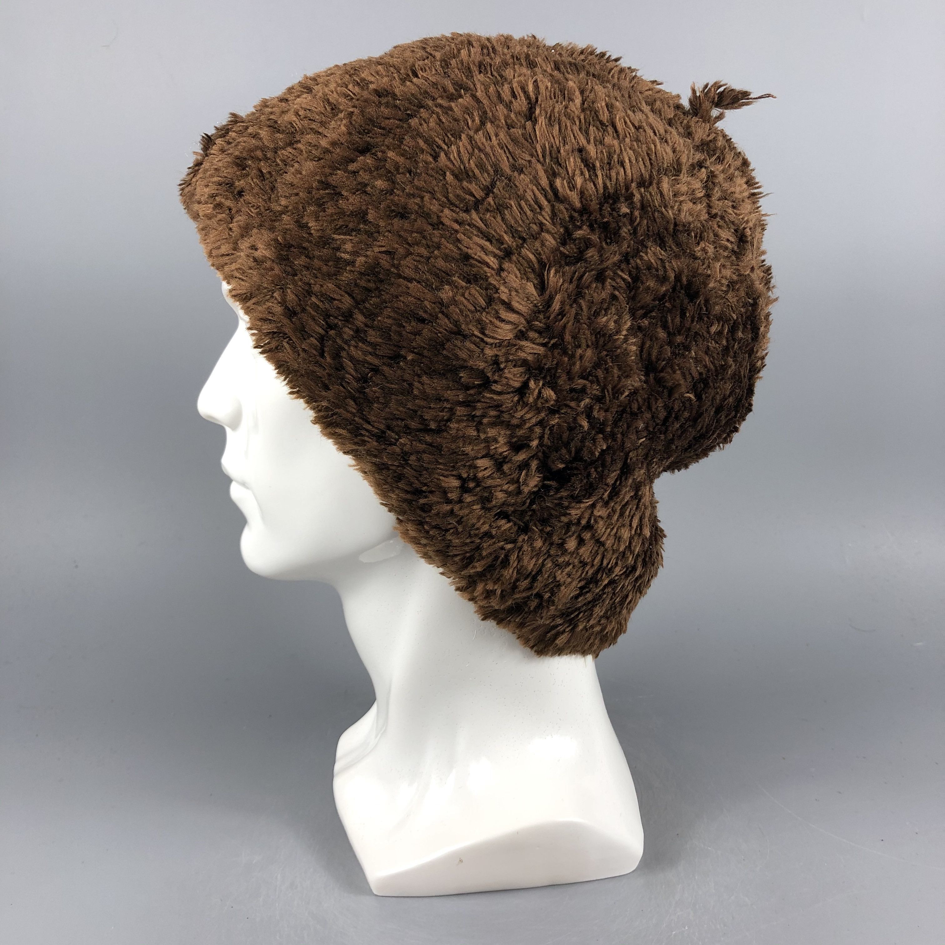 Japanese Brand × Vintage Faux Fur Brown Beanie Snow Hat Snow Cap -D1052 Size ONE SIZE - 2 Thumbnail