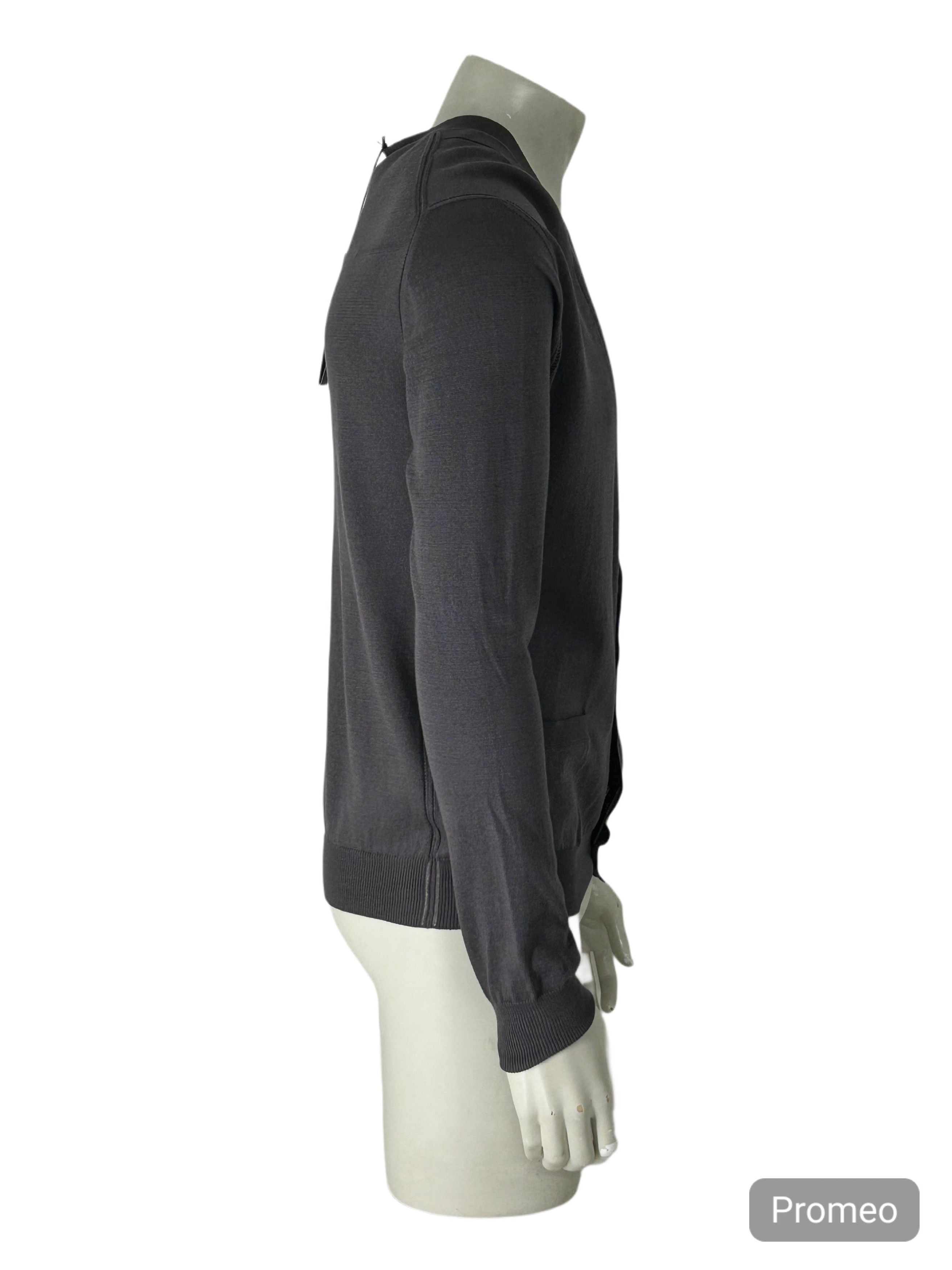 Dior DIOR HOMME GREY MESH DETAIL COTTON KNIT CARDIGAN Size US M / EU 48-50 / 2 - 2 Thumbnail