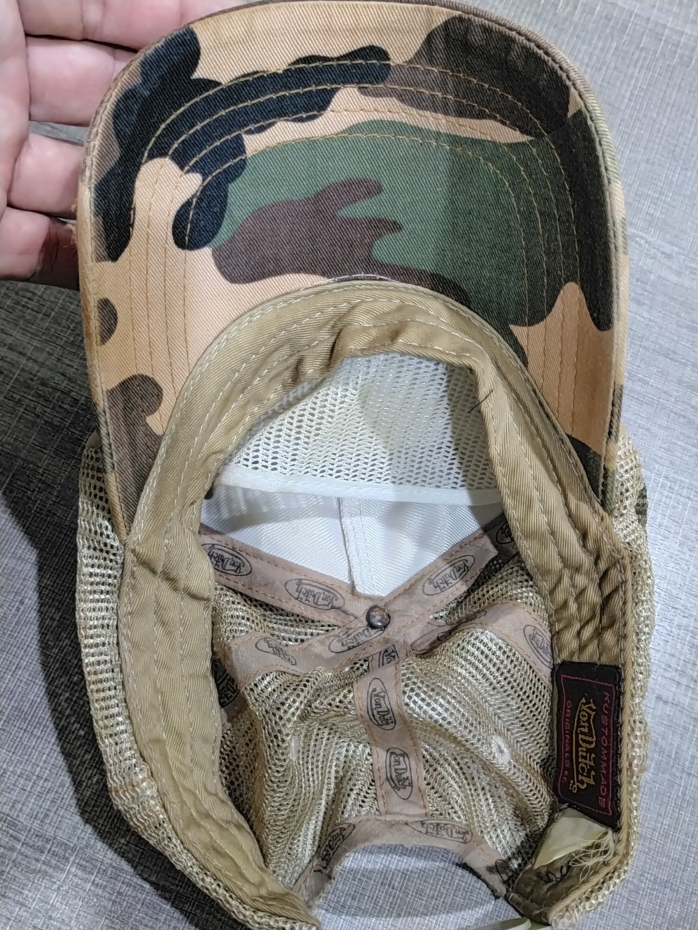 Vintage × Von Dutch 🔥 RARE VON DUTCH DISTRESSED CAMO TRUCKER HAT Size ONE SIZE - 5 Thumbnail