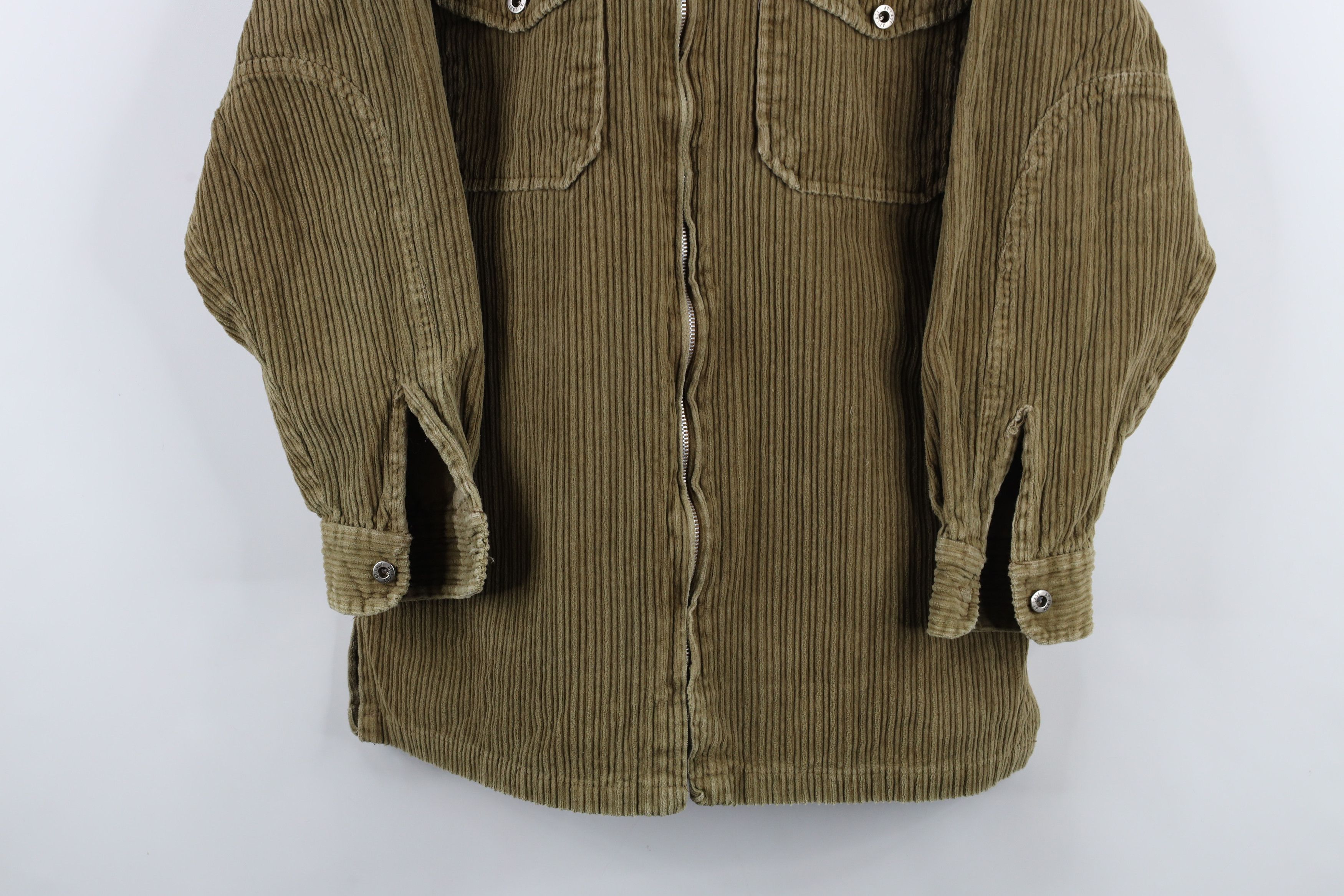Vintage Vintage 90s Y2K Streetwear Full Zip Corduroy Shirt Jacket Size M / US 6-8 / IT 42-44 - 3 Thumbnail