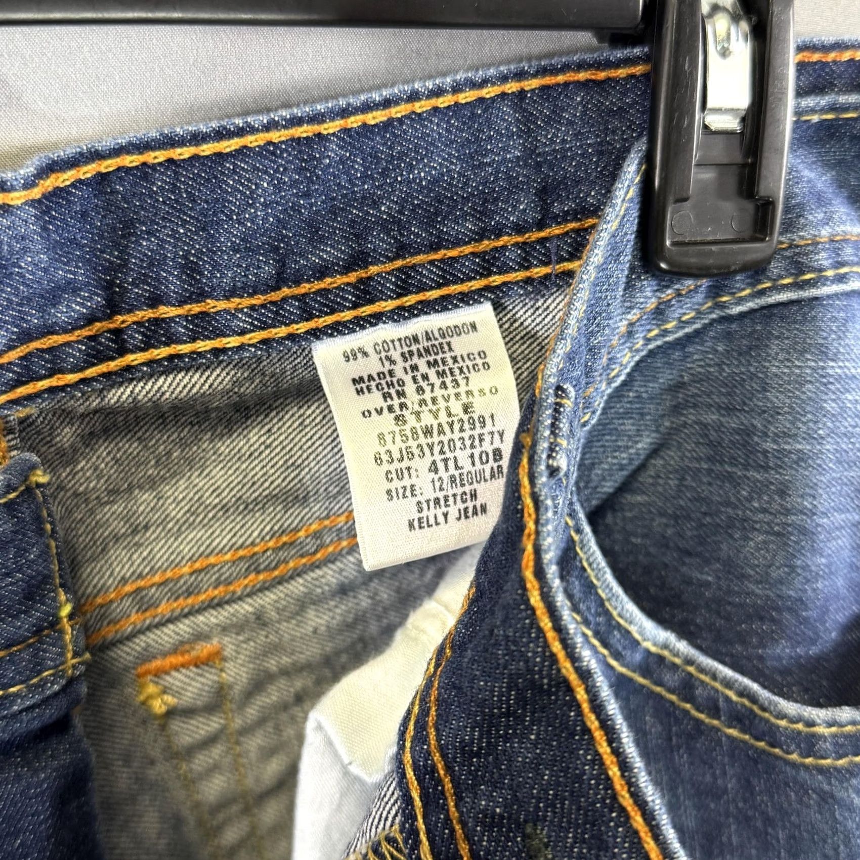 Vintage Polo Jeans Co. Jeans Womens 12 Regular Blue Stretch Denim Kelly Jean Classic Jeans Women's 12 Regular Blue Stretch Denim Kelly Jean Classic Size 34" / US 12 / IT 48 - 5 Thumbnail