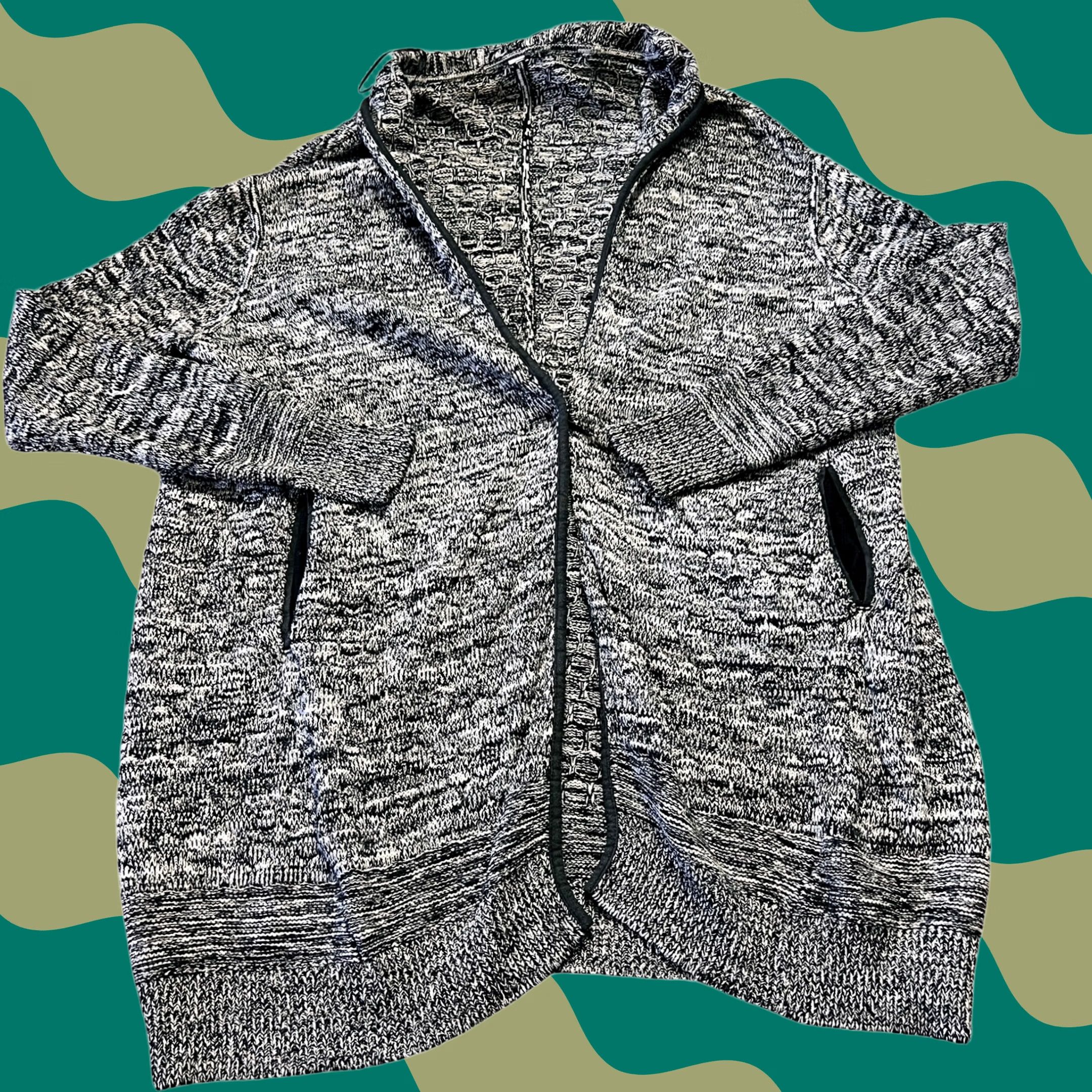 Lululemon VINTAGE Lululemon Cardigain 3-in-1 Jacket Coat Women M Gray Black Speckled 90s Retro Womens Size M / US 6-8 / IT 42-44 - 1 Thumbnail