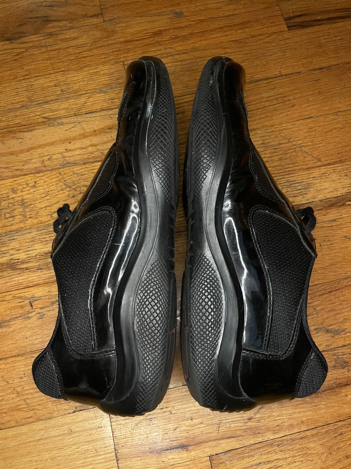Prada Prada America's Cup Black Patent Leather | No Box Rare Size US 9 / EU 42 - 6 Thumbnail