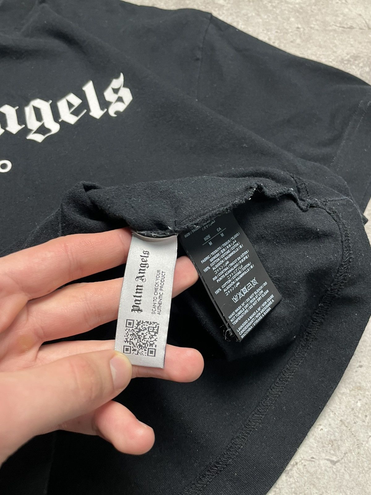 Palm Angels Palm Angels Paris Sprayed Logo T-shirt Size US M / EU 48-50 / 2 - 5 Thumbnail