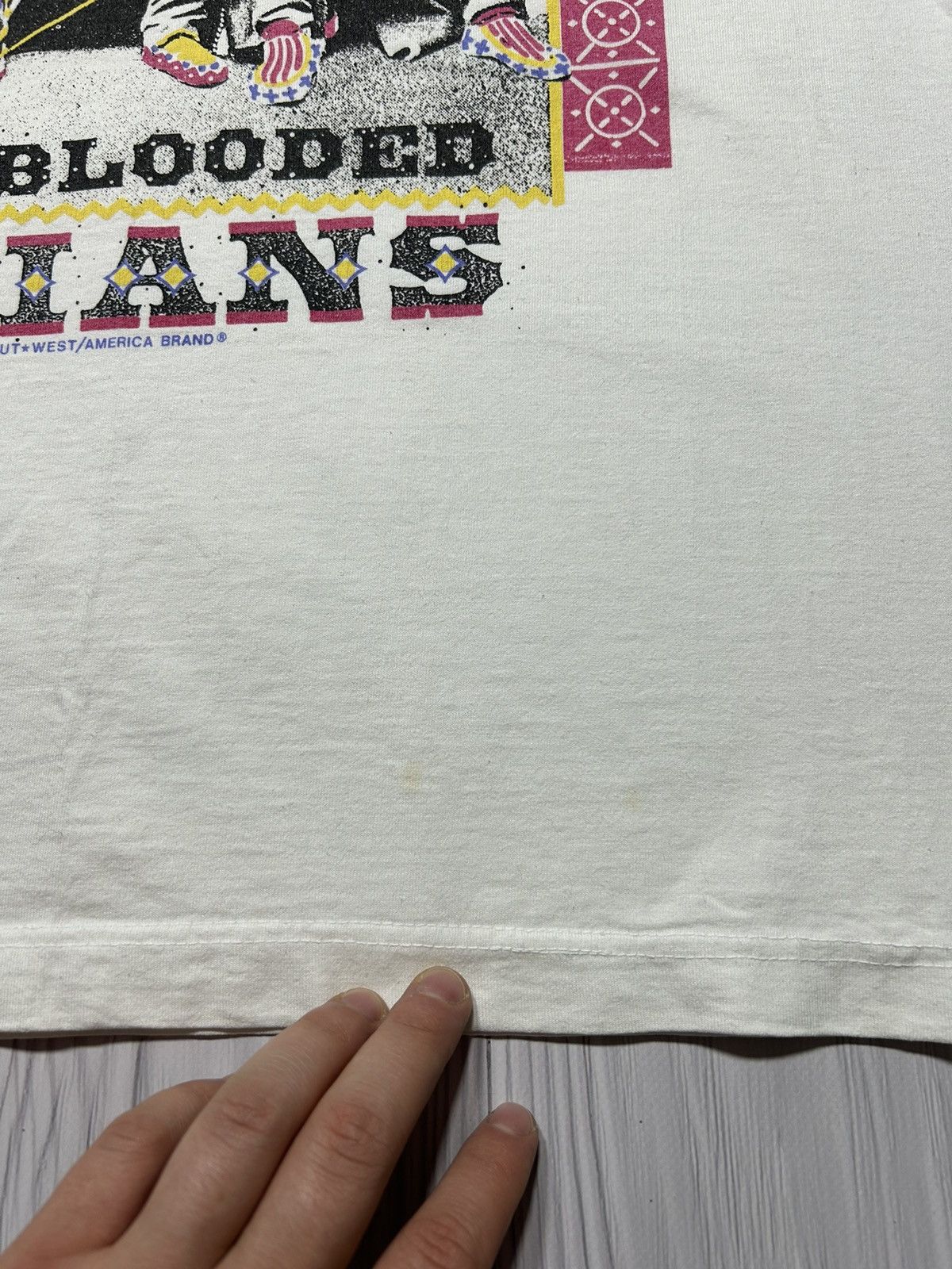 Vintage Rare Vintage 1995 Full Blooded Indians American T-Shirt Size US XL / EU 56 / 4 - 6 Thumbnail