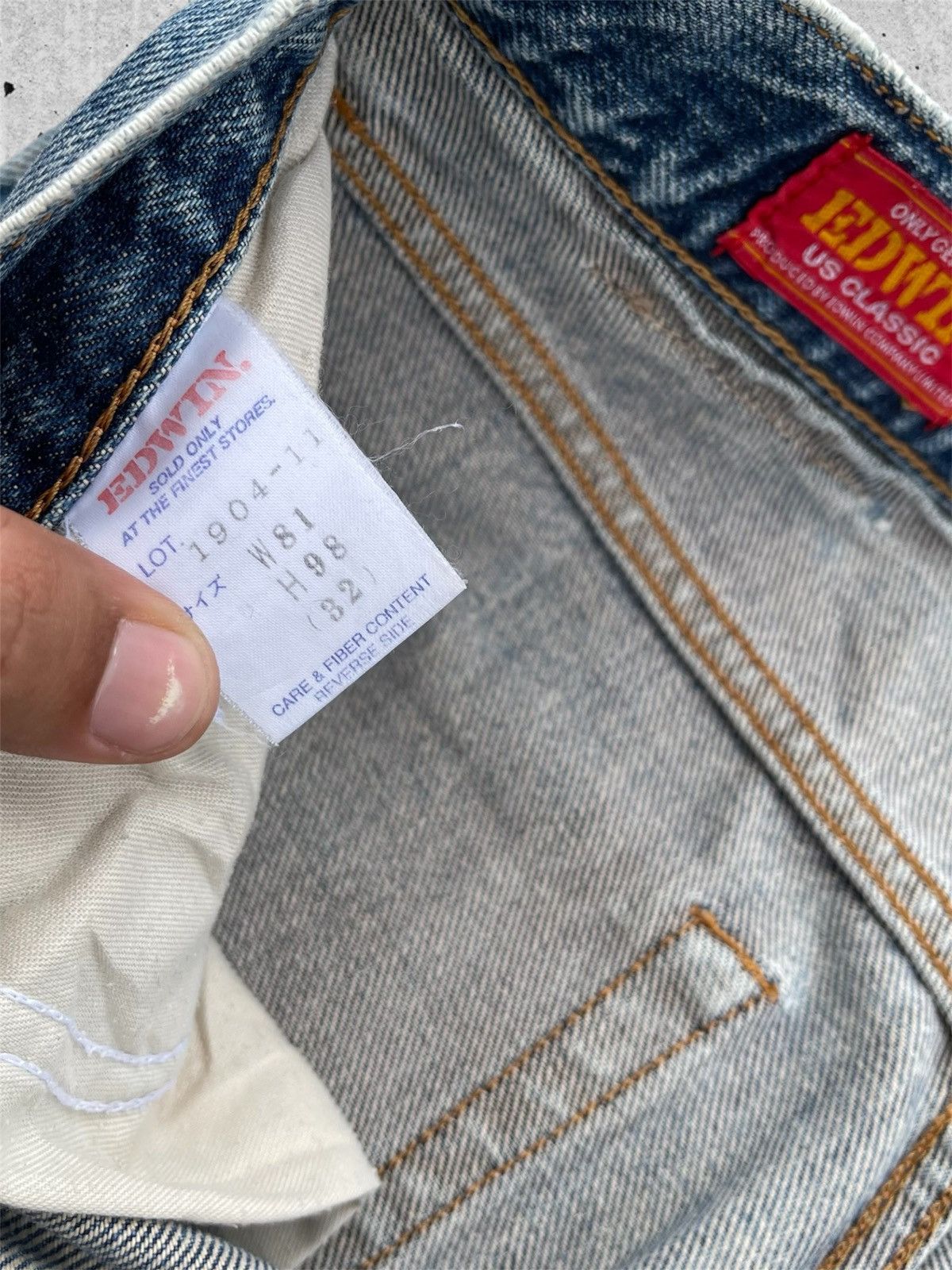 Edwin × Japanese Brand 🔥 Edwin Us Classic Light Blue Distressed Denim W29🔥 Size US 29 - 6 Thumbnail
