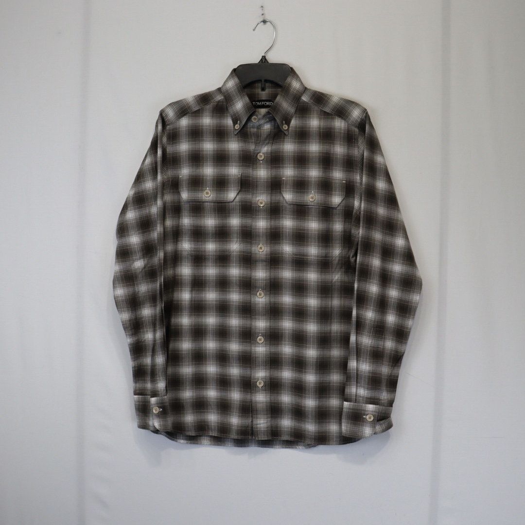 Tom Ford o1rshd1 Checked Button Up Shirt in Multicolor Size US S / EU 44-46 / 1 - 1 Thumbnail