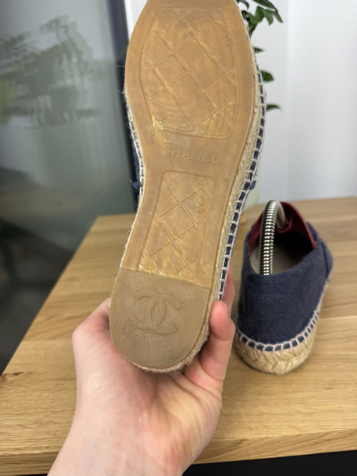 Chanel CHANEL ESPADRILLE SLIP ON SHOES Size US 7 / IT 37 - 11 Thumbnail