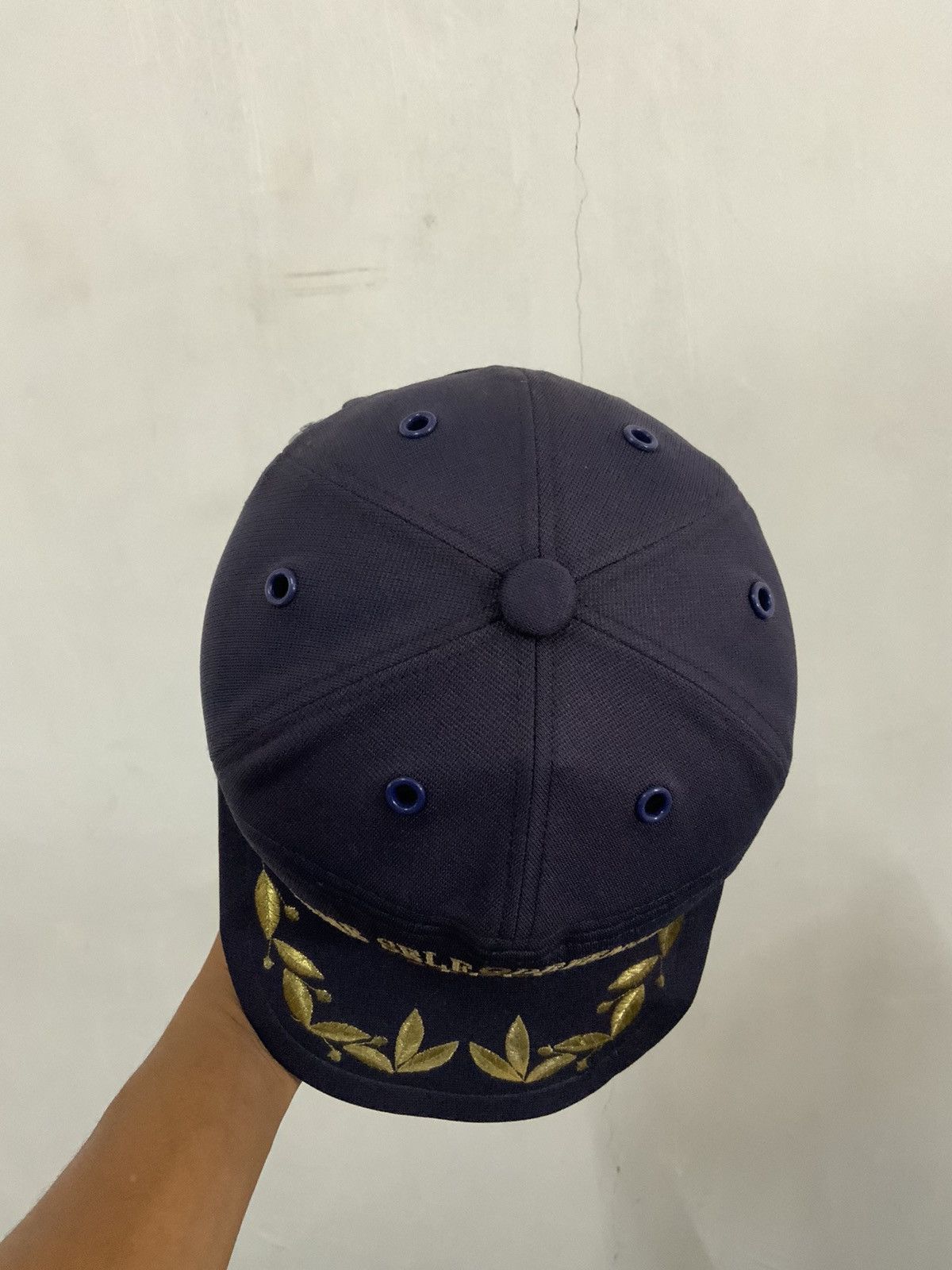 Japanese Brand Vintage Maritime Self Defense Force Indigo Hat Size ONE SIZE - 6 Thumbnail