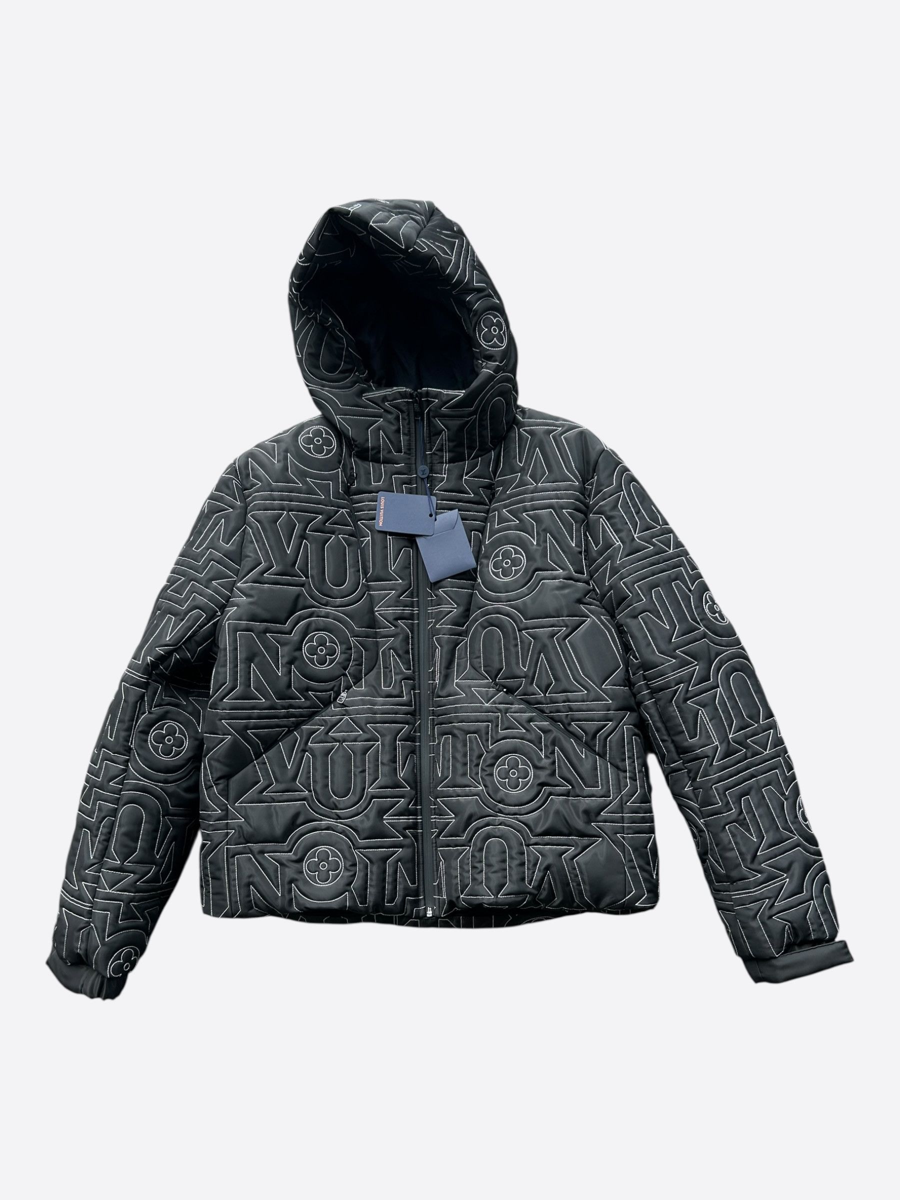 Louis Vuitton Louis Vuitton Black & White Snow Capsule Puffer Jacket Size US XL / EU 56 / 4 - 1 Thumbnail