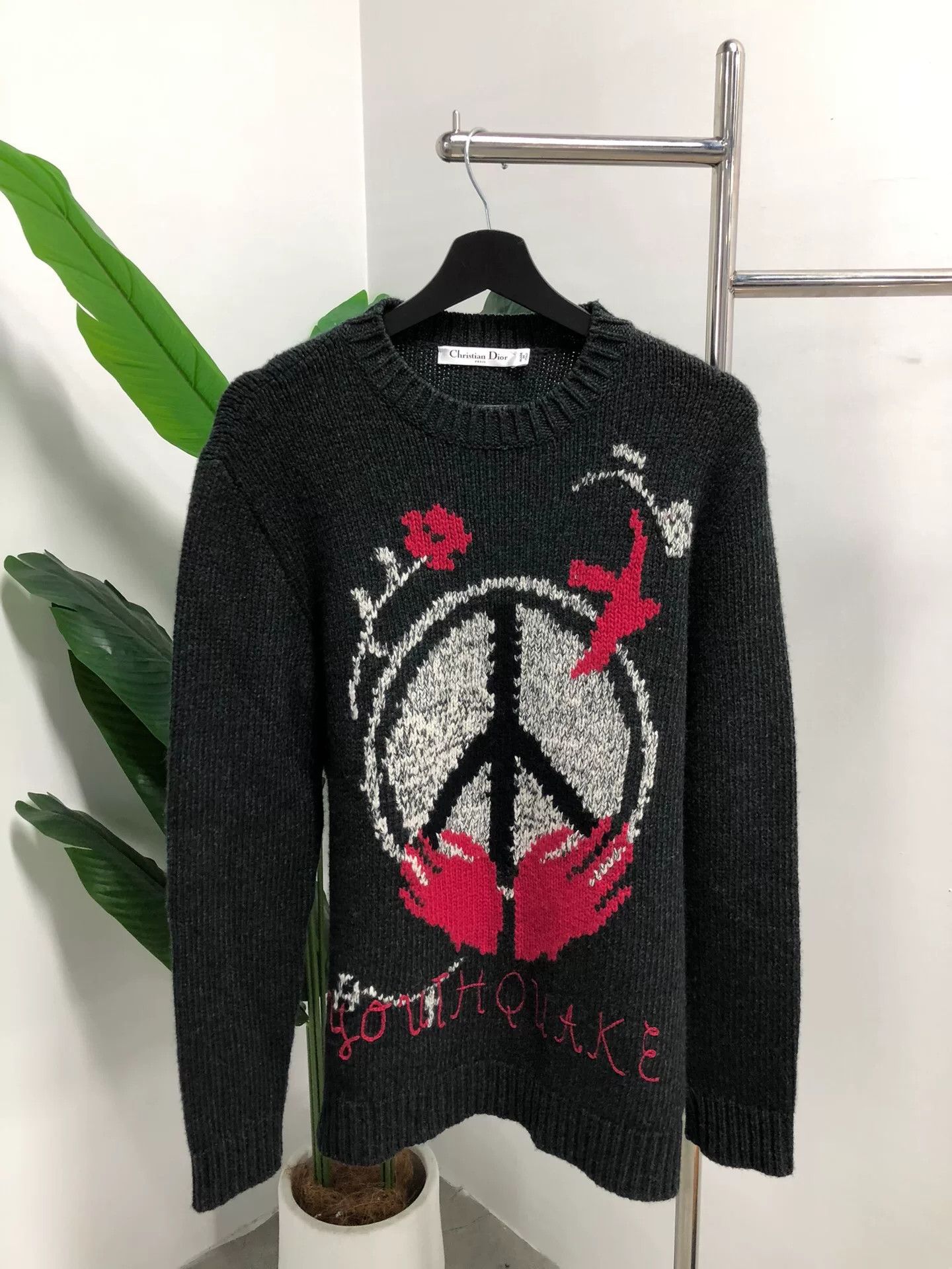 Dior Dior Letter Print Long Sleeve Sweatshirt Size M / US 6-8 / IT 42-44 - 1 Thumbnail