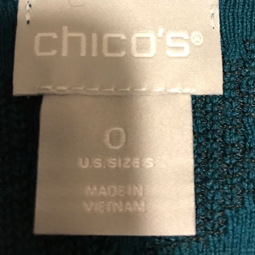 Chicos Chico’s Blue Black V-neck Long Sleeve Cardigan Sweater S Size S / US 4 / IT 40 - 3 Thumbnail