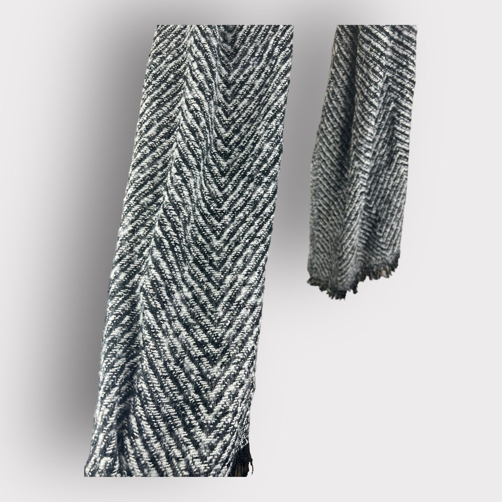 Vintage Vintage | Oversized Scarf Black and White Size ONE SIZE - 3 Thumbnail