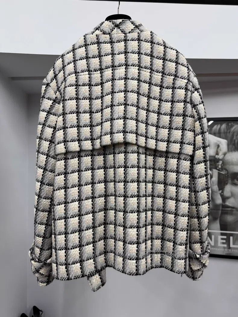 Chanel Chanel 22K flower diamond buckle plaid jacket Size XXS / US 00 / IT 34 - 3 Thumbnail