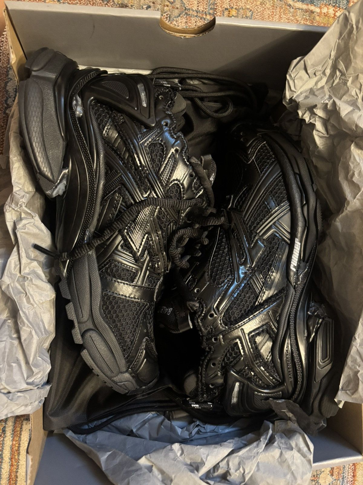 Balenciaga Runner Sneaker in matte black mesh and nylon Size US 10 / EU 43 - 4 Thumbnail