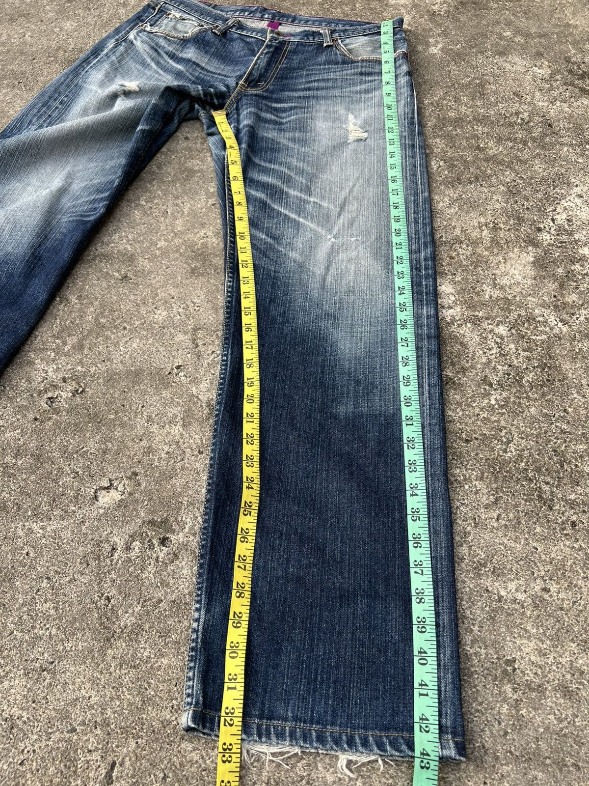Levi's 💥Baggy💥Vintage Levi’s 503 Distressed Mud Wash Jean Size US 35 - 6 Thumbnail