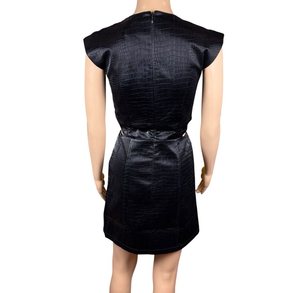 French Connection NWT New $138 French Connection Croc-Embossed Cut Out Black Size XL / US 12-14 / IT 48-50 - 4 Thumbnail