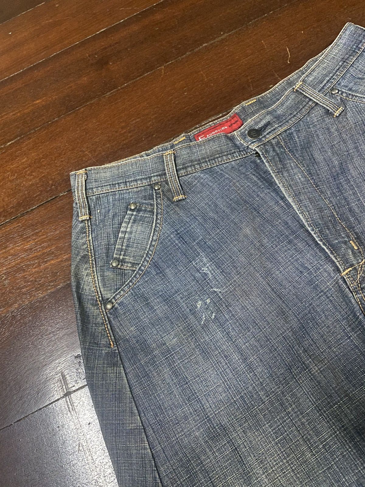 Edwin Vtg Wide Leg Jeans Edwin E Function Loose Denim Jnco Y2k Size US 35 - 8 Thumbnail