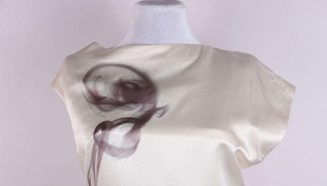 Alexander McQueen Alexander McQueen SS2009 Smoke Print Silk Maxi Dress Size S / US 4 / IT 40 - 2 Thumbnail