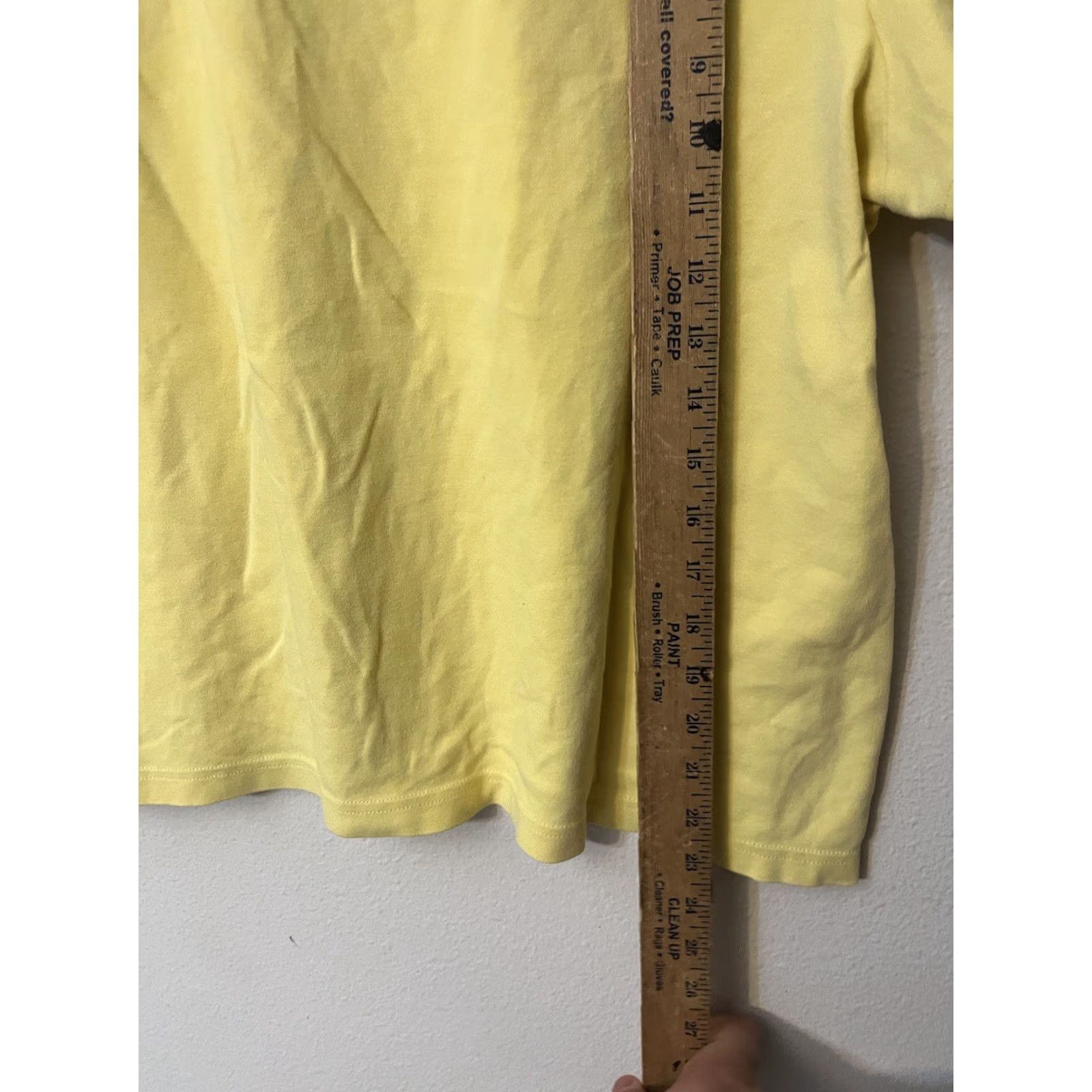 Croft & Barrow Croft & Barrow Classic T Women's 1X Yellow Knit Top Round Neck Short Sleeves Shirt Mens? Size XL / US 12-14 / IT 48-50 - 4 Thumbnail