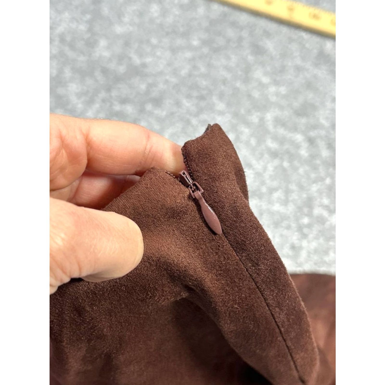 Vintage Tuckernuck Ganache Vegan Suede Ashford Pants Womens XS Brown Bootcut Leg New Size 26" / US 2 / IT 38 - 7 Thumbnail
