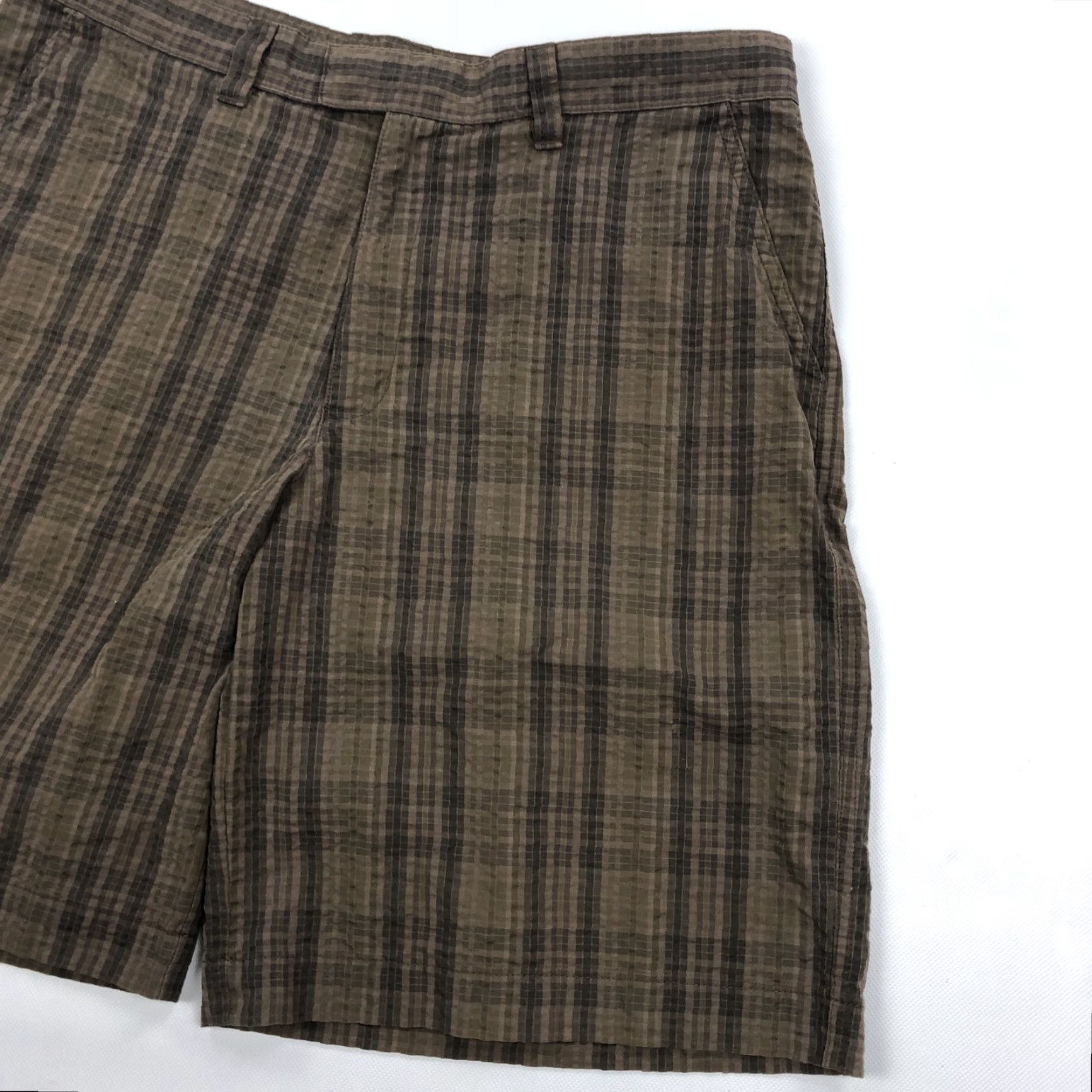 Patagonia Patagonia Men's 33 Brown Plaid Organic Cotton Blend Chino Walking Shorts Slim? (remove uncertain) Size US 33 - 3 Thumbnail