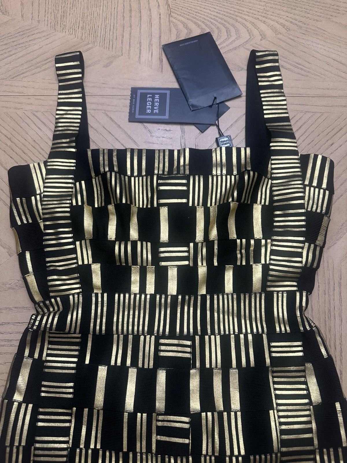 Herve Leger Herve Leger Teresa foiled dress Size XS / US 0-2 / IT 36-38 - 3 Thumbnail