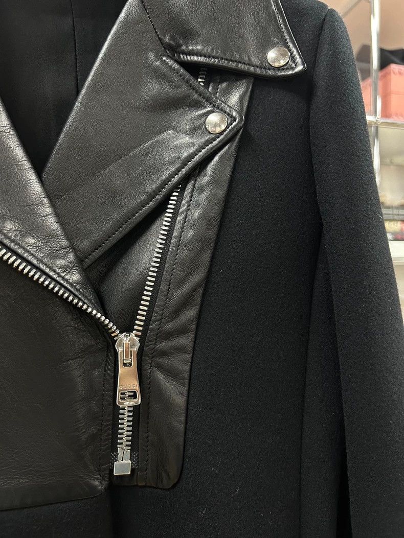Gucci Gucci Size 38 Black leather wool coat 2501-Nextarrow Size US XXS / EU 40 - 3 Thumbnail