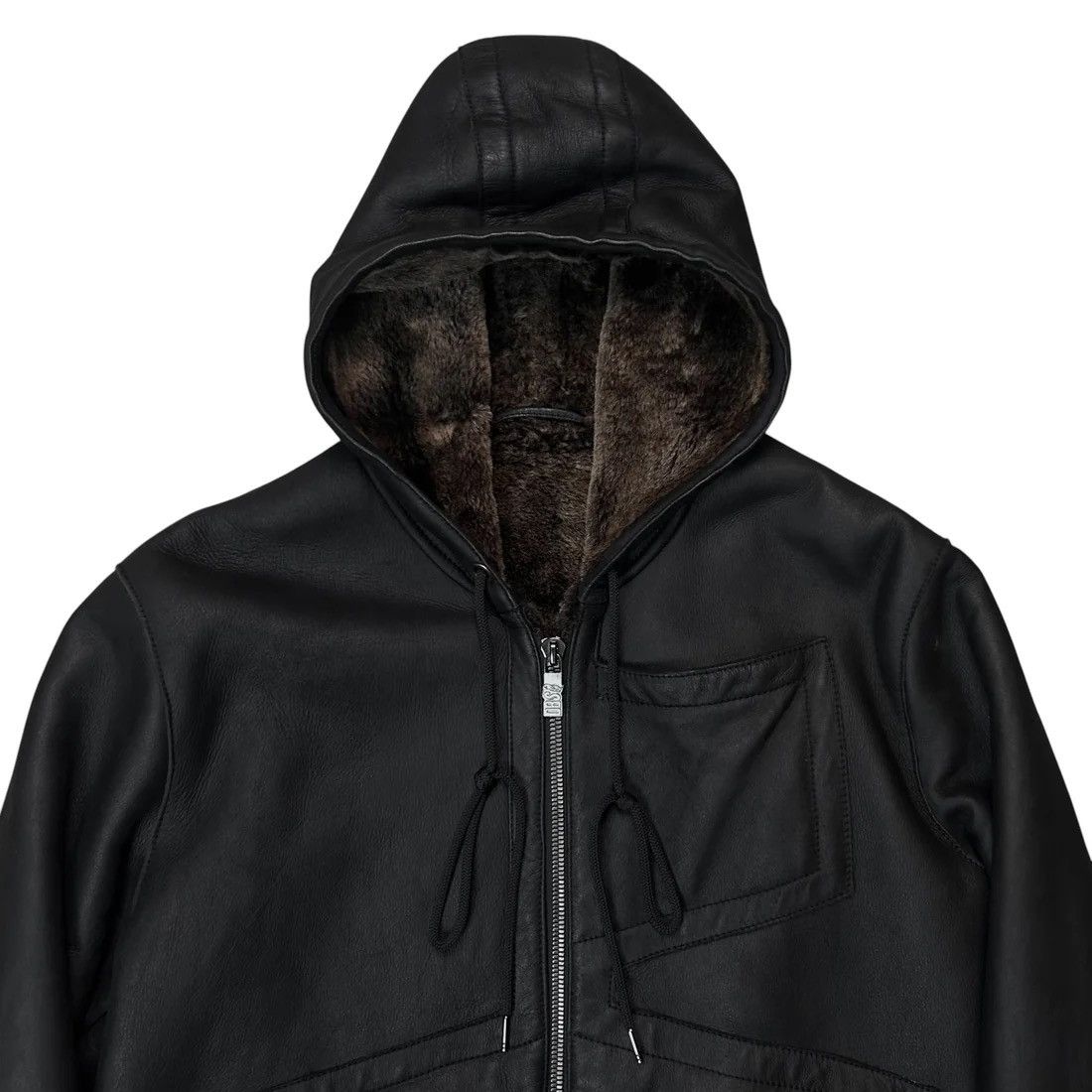 Dirk Bikkembergs Dirk Bikkembergs Hooded Faux Fur Lined Leather Jacket - AW10 Size US L / EU 52-54 / 3 - 4 Thumbnail