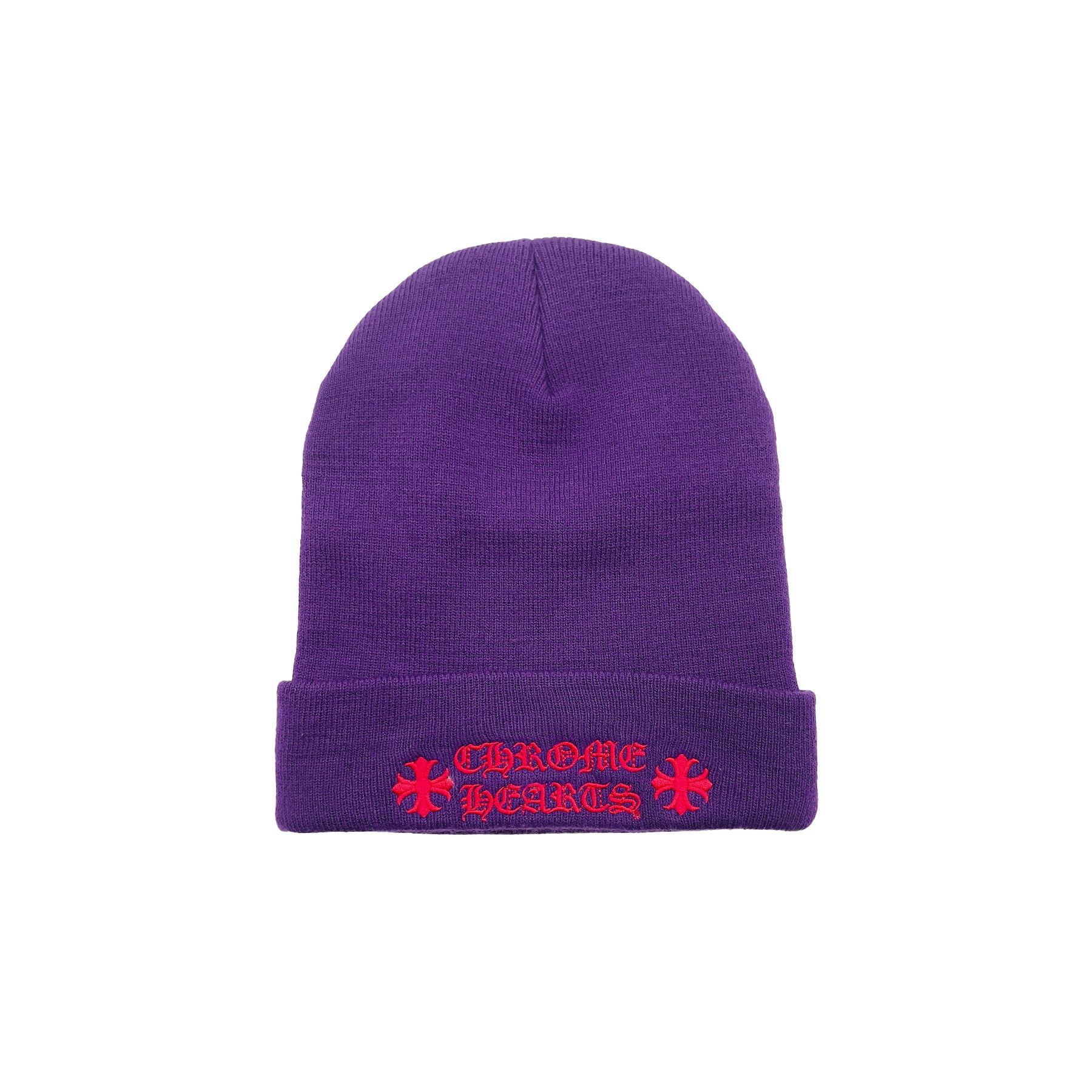 Chrome Hearts Chrome Hearts Embroidered Purple Beanie Size ONE SIZE - 1 Thumbnail