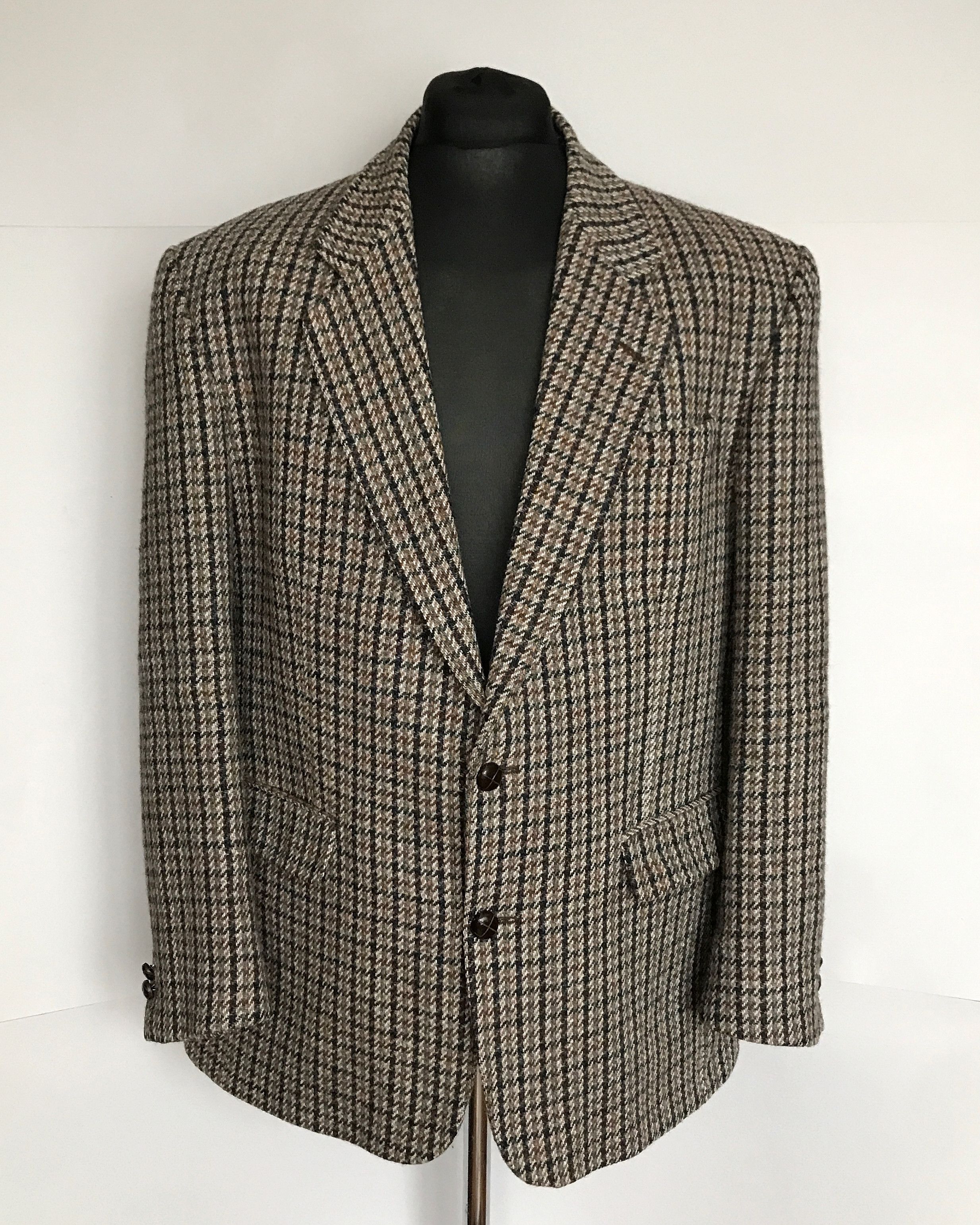 Harris Tweed VINTAGE Y2K HARRIS TWEED HAND WOVEN WOOL BLAZER 44 REG Size 44R - 1 Thumbnail