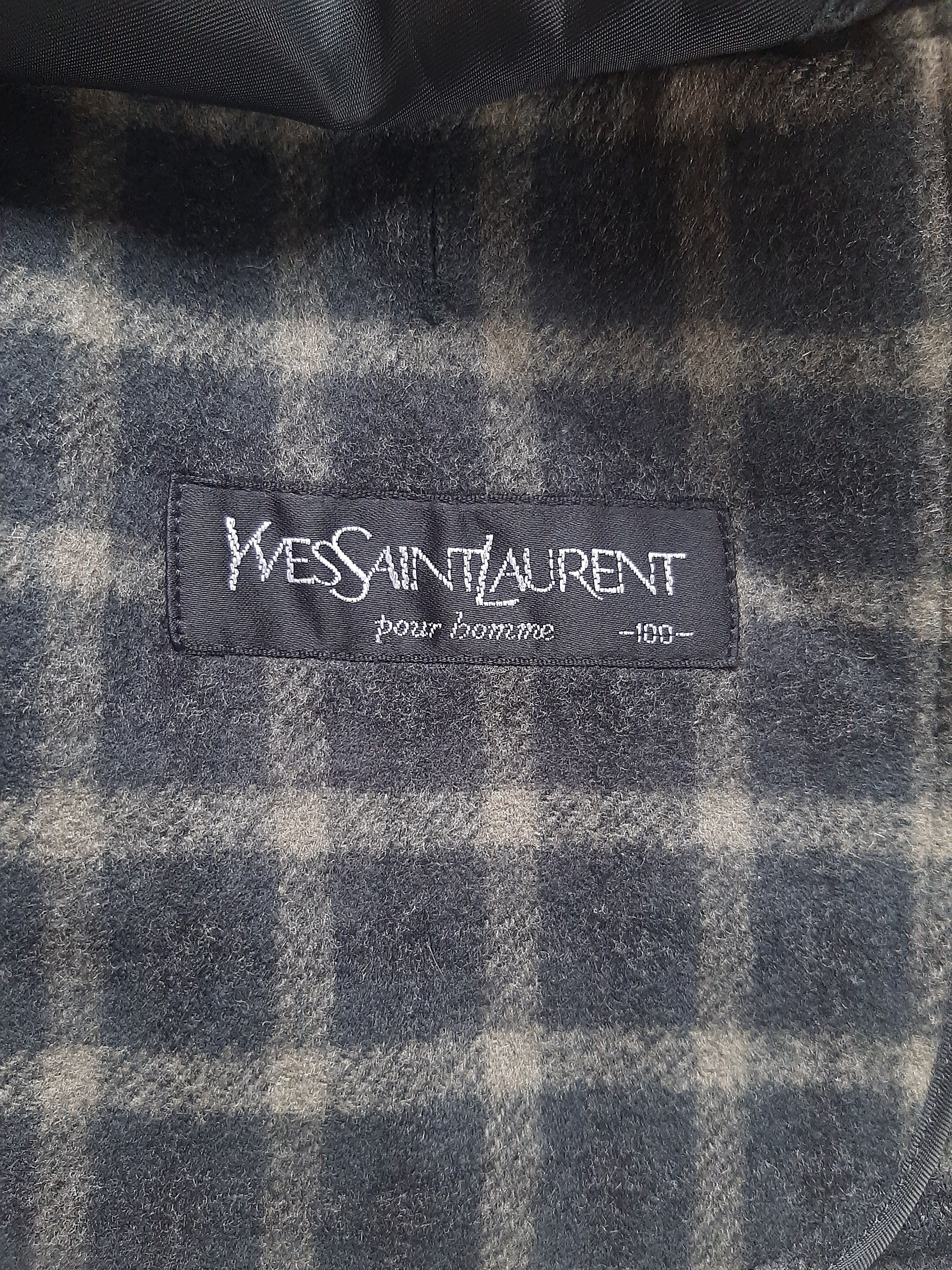Yves Saint Laurent 🔥Warm Wool Yves Saint Laurent Ysl Pour Homme Jacket Size US L / EU 52-54 / 3 - 6 Thumbnail