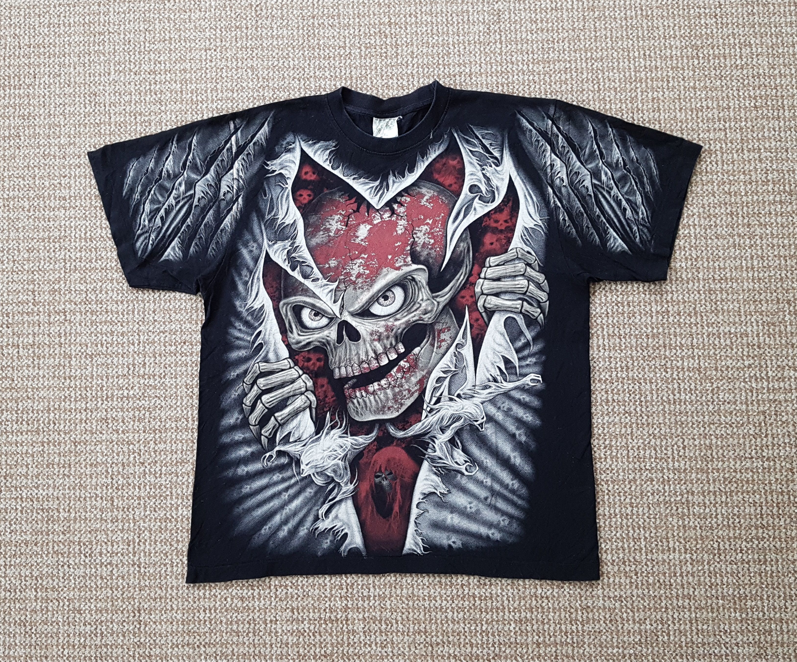 Expert Horror Vintage Rock Eagle Horror Skull T Shirt Tee Size US XL / EU 56 / 4 - 1 Thumbnail