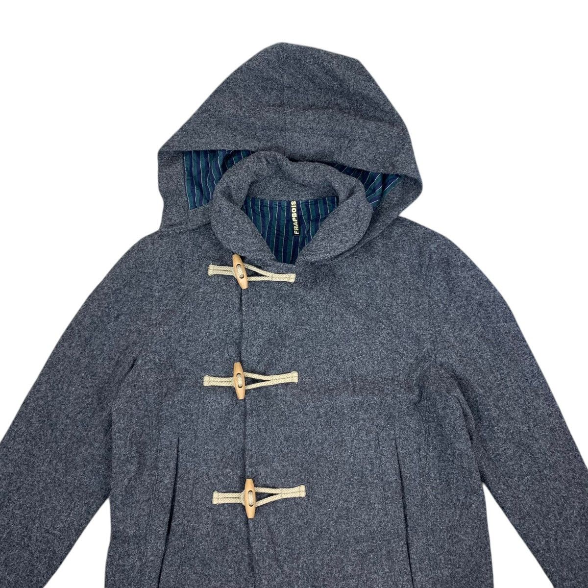 Frapbois × Issey Miyake × Japanese Brand VINTAGE FRAPBOIS ISSEY MIYAKE TOGGLE BUTTON WOOL COAT Size US M / EU 48-50 / 2 - 5 Thumbnail