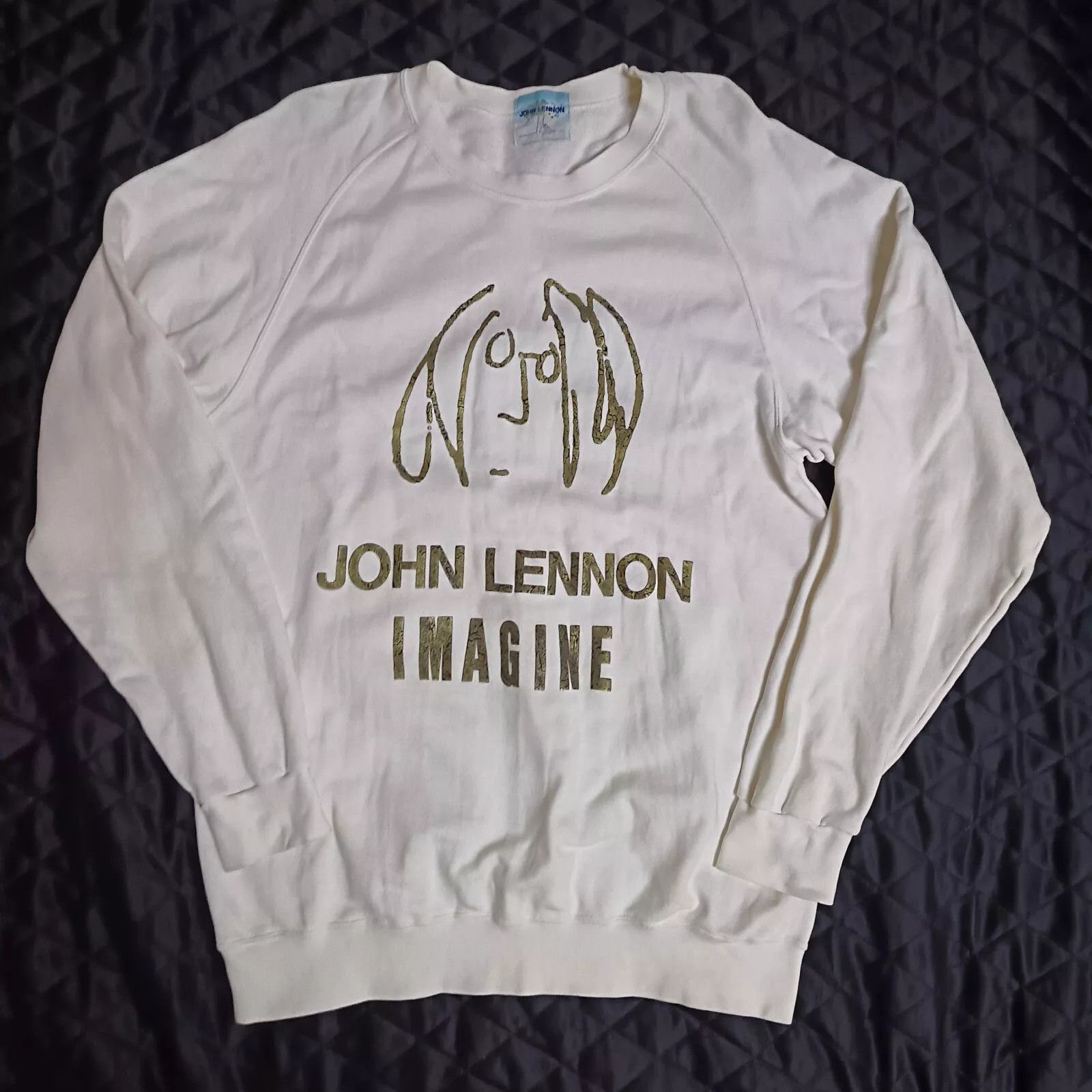 Band Tees × Japanese Brand John Lennon The Beatles Imagine Japan Vintage Sweatshirt Size US L / EU 52-54 / 3 - 1 Thumbnail