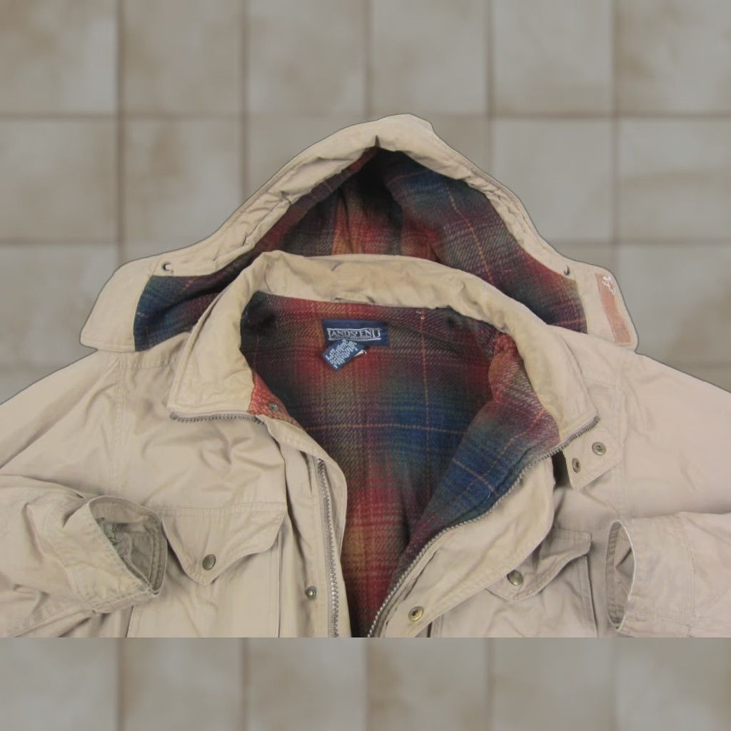 Lands' End VINTAGE Lands' End Jacket Mens L Brown Wool Flannel Lined Chore Coat 90s Wool Bomber Jacket Mens L Brown Wool Blankets? Size US L / EU 52-54 / 3 - 1 Thumbnail