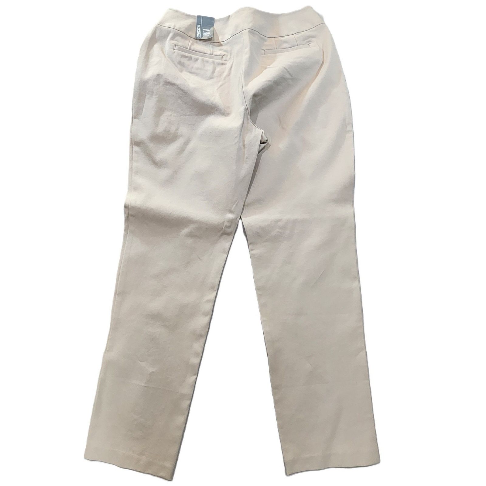 Chicos Chico's Original Straight Leg Trousers Women Size 10 Tan New Size 32" / US 10 / IT 46 - 2 Thumbnail