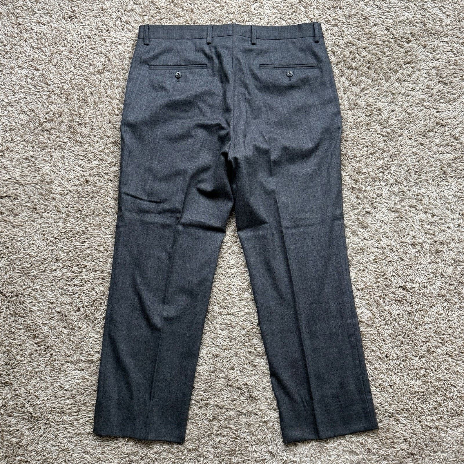 Jos. A. Bank Jos A Bank 40 Short 32” Waist Grey Wool Jacket Pants Suit Size 40S - 8 Thumbnail