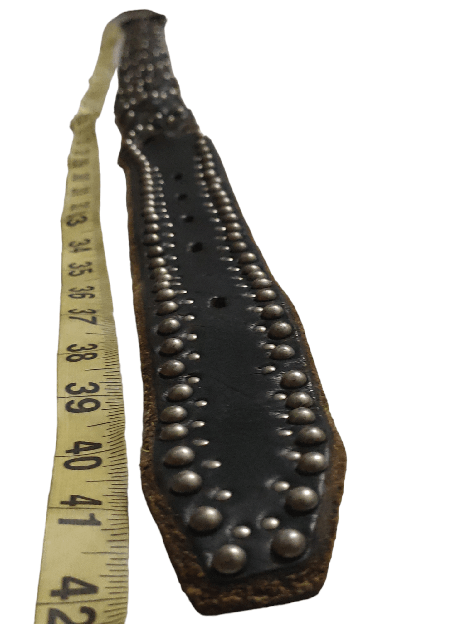 Handmade Fully Leather Belt Studded x Hand Made Designs Size 36 - 4 Thumbnail