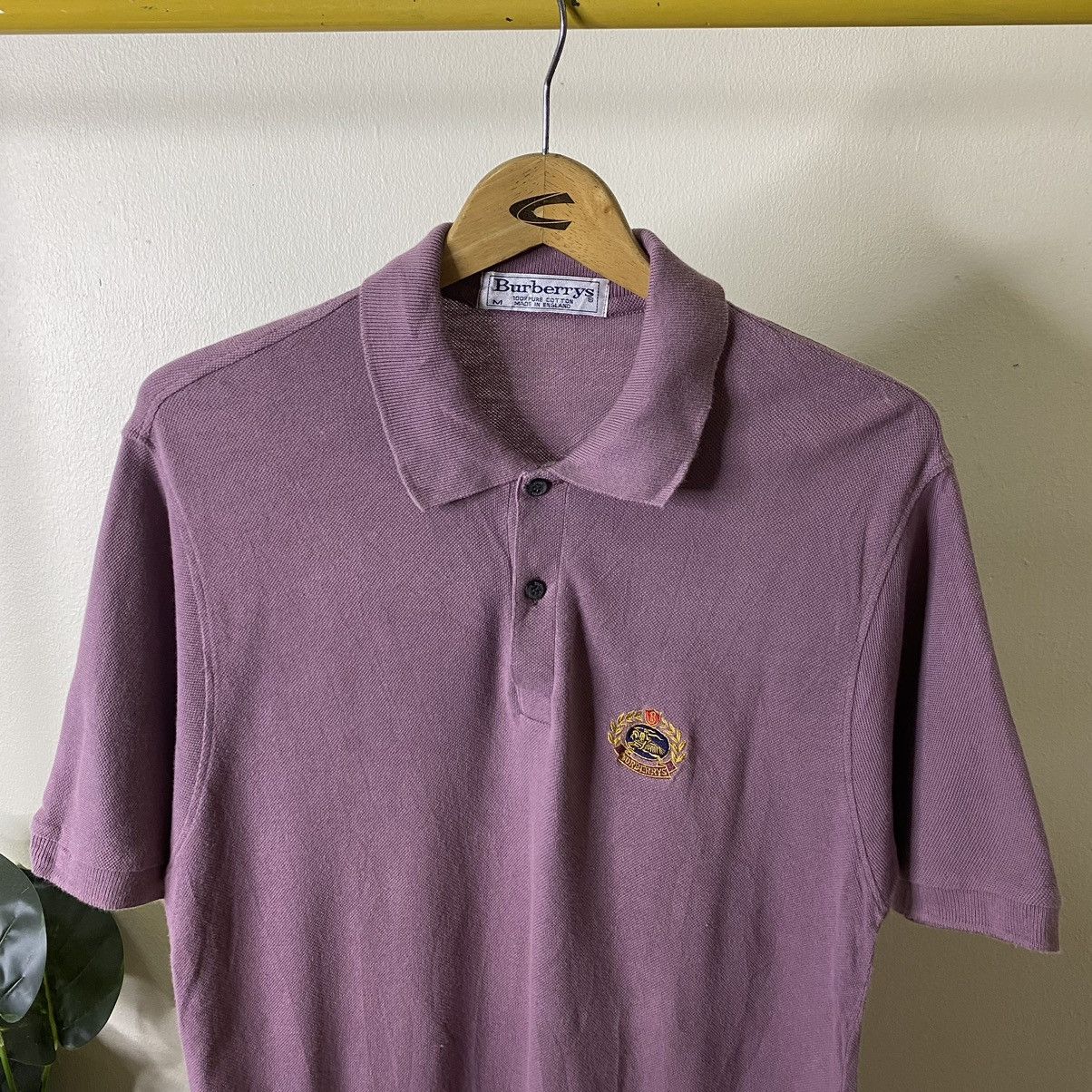 Burberry Vintage 90s Burberrys Polo Tee Made in England Size US M / EU 48-50 / 2 - 2 Thumbnail