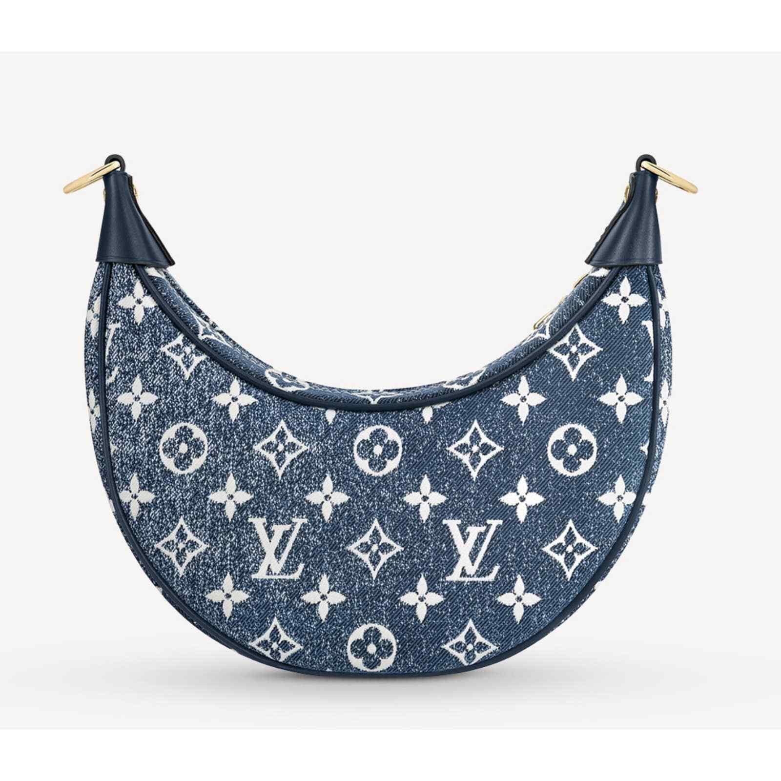 Louis Vuitton Louis Vuitton Loop Blue Denim Moon Crossbody Shoulder Bag Size ONE SIZE - 8 Thumbnail