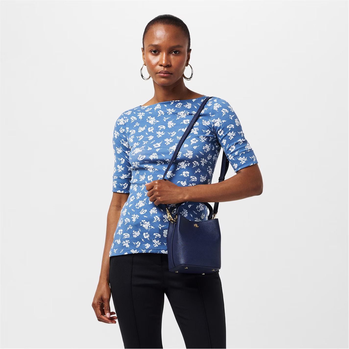 Lauren Ralph Lauren o1g2r1mq0825 Size: OS / Reese Bag in Navy Size ONE SIZE - 3 Thumbnail