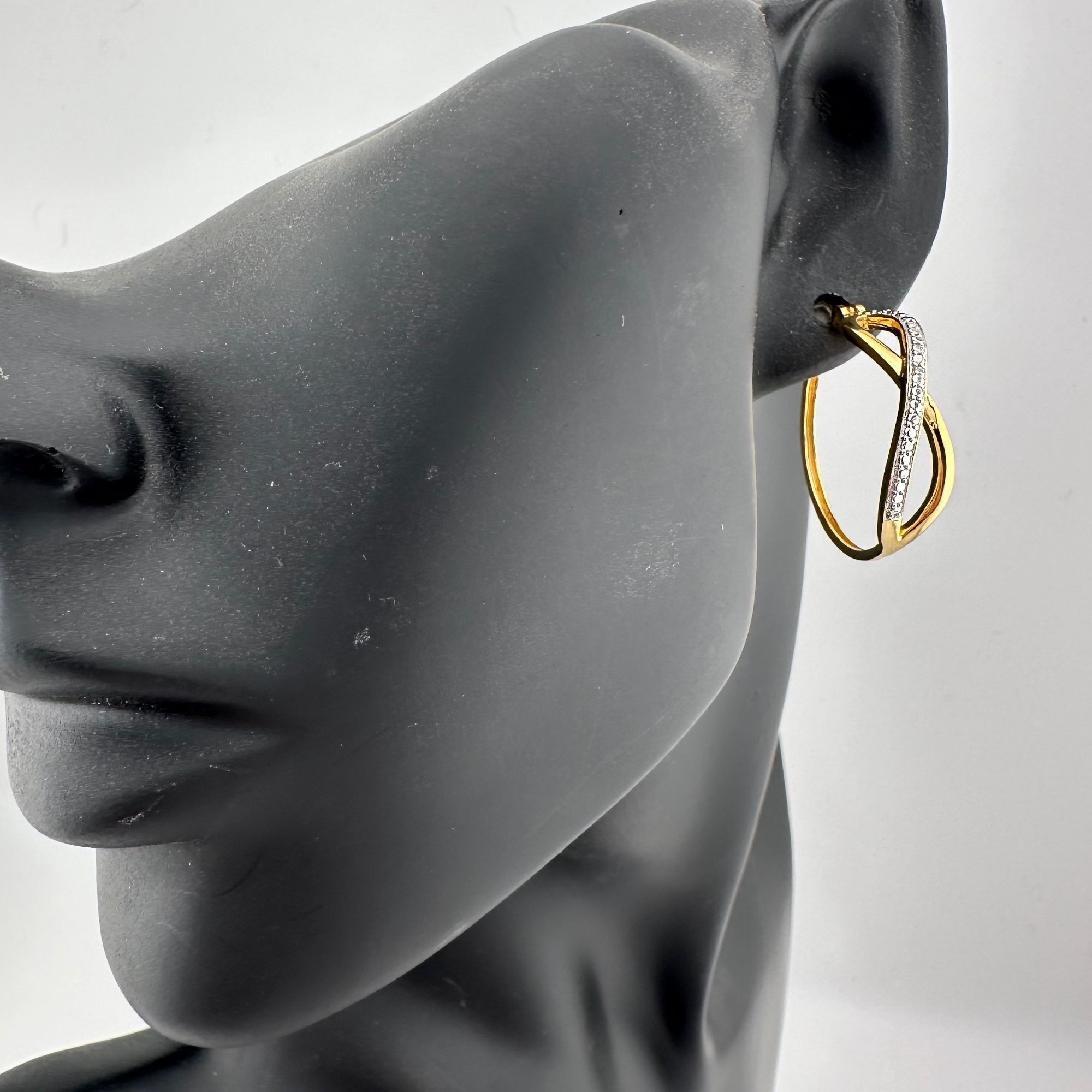 Other Beautiful Infinity Hoop Earrings Sterling 14kt Gold Overlay Size ONE SIZE - 5 Thumbnail
