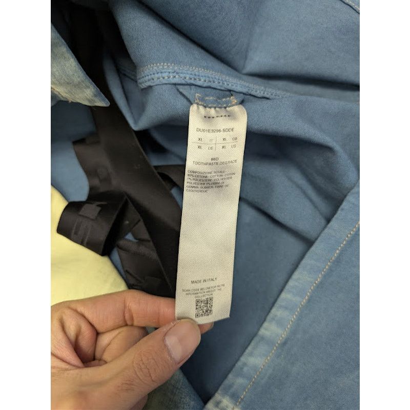 Rick Owens Drkshdw o1rshd1 Denim Outershirt Toothpaste Degrade in Blue Size US XL / EU 56 / 4 - 17 Thumbnail