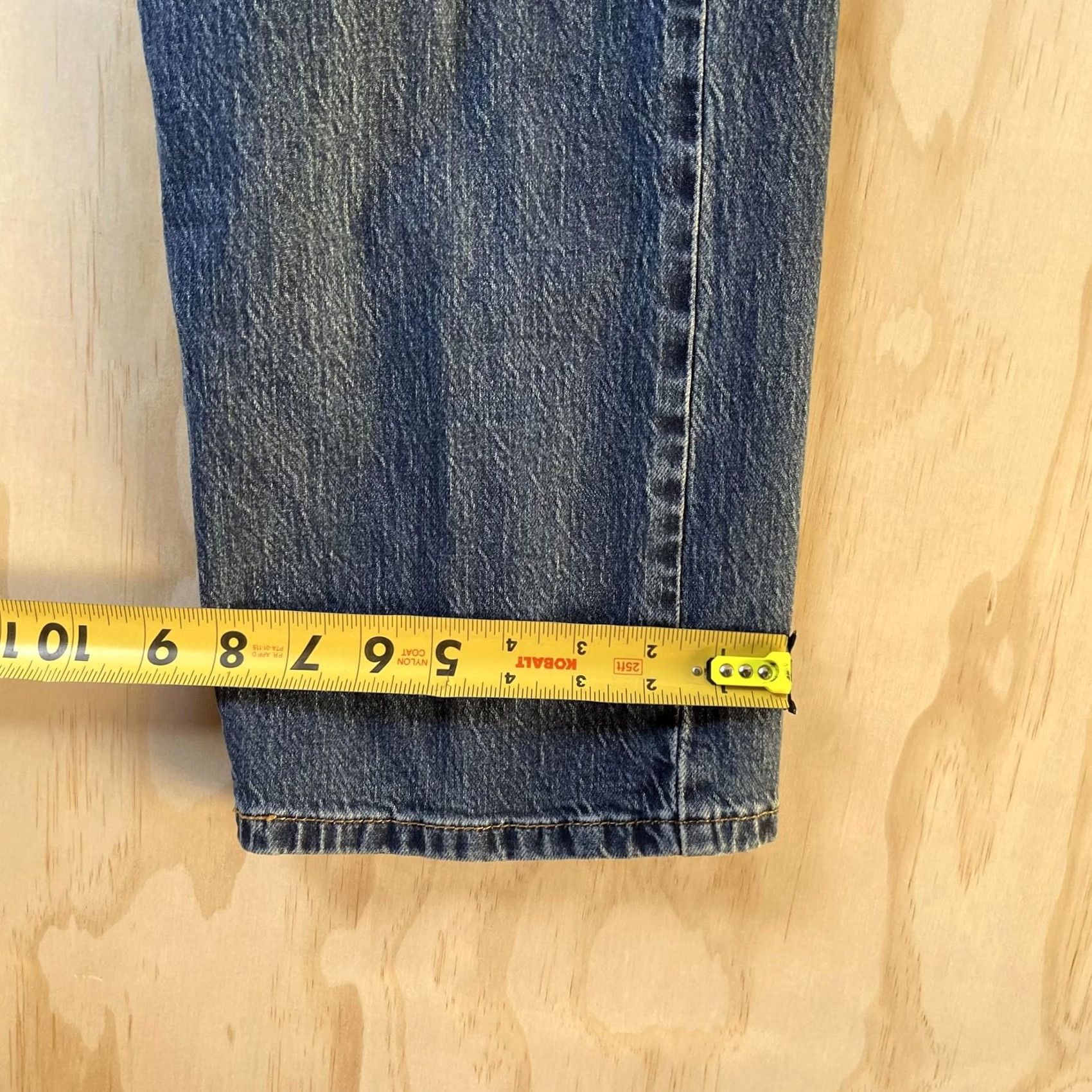 Levi's Levis 505 Jeans Mens 36x30 Medium Wash Blue Denim Regular Fit Straight Casual Jeans Size US 36 / EU 52 - 6 Thumbnail