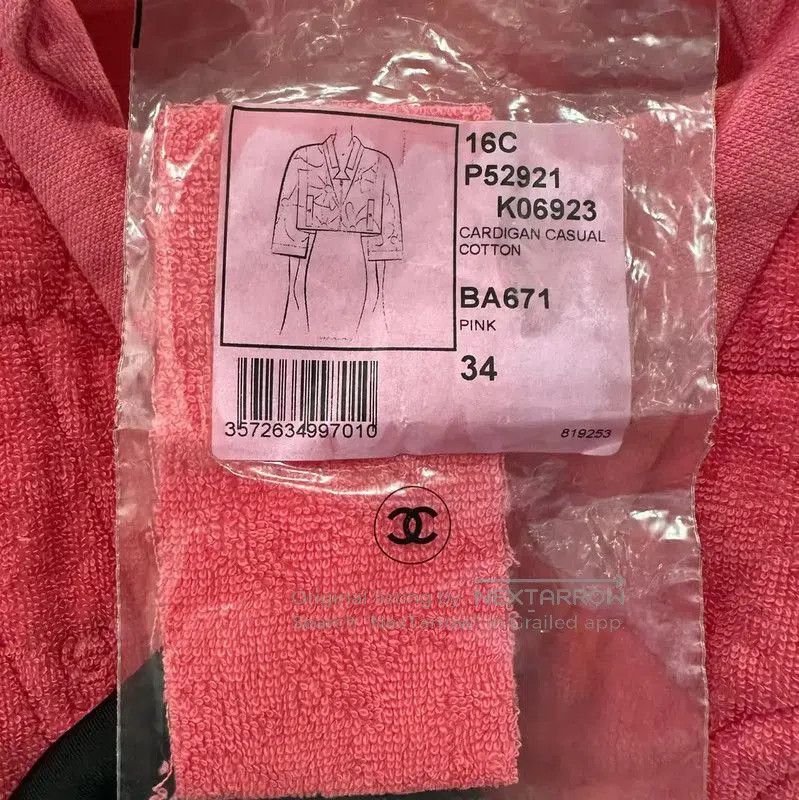 Chanel Chanel Pink Cotton Women's Jacket . Size XS / US 0-2 / IT 36-38 - 5 Thumbnail